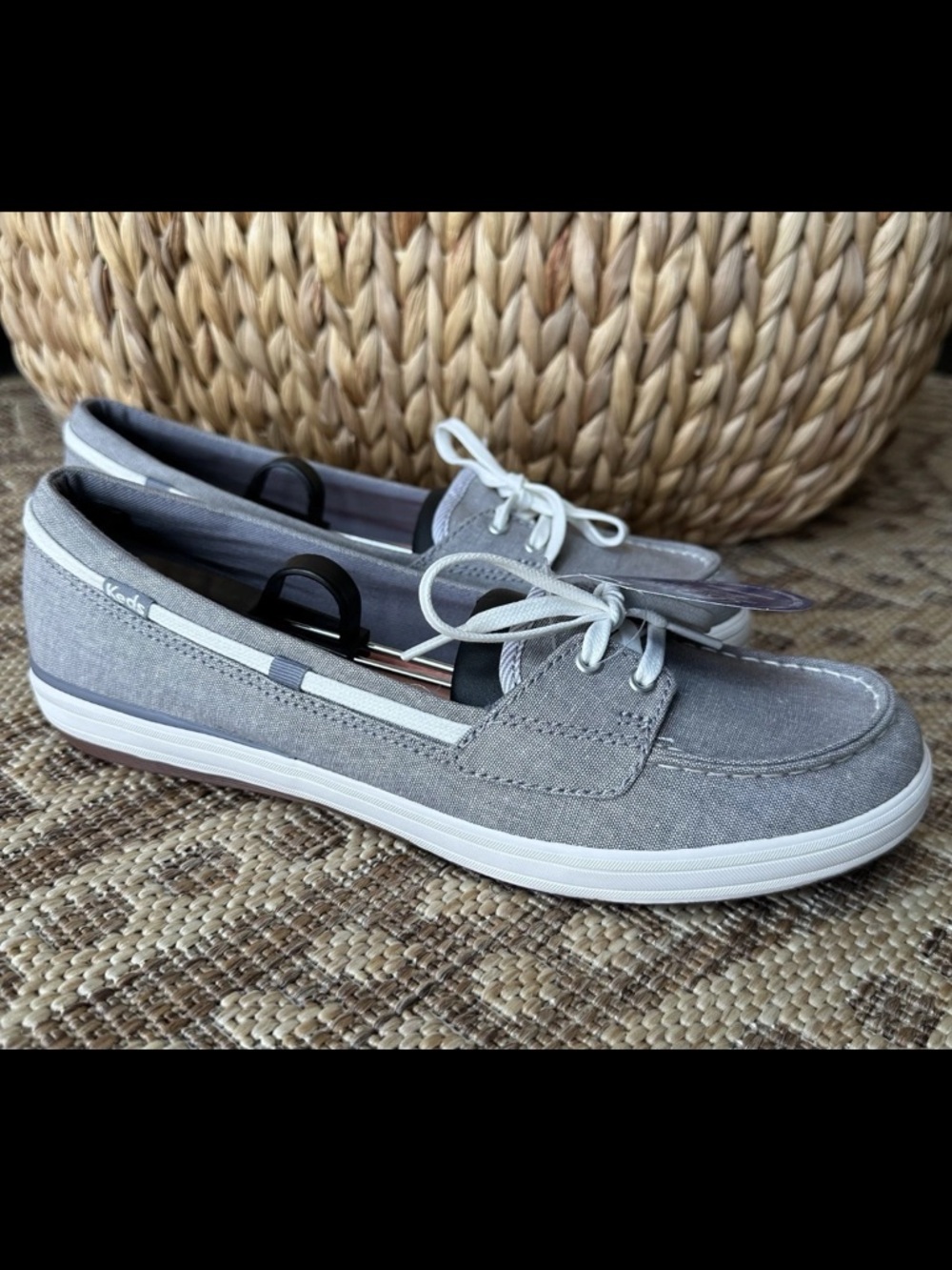 NEW Keds Glimmer Womens Ortholite Moc Toe Boat Shoes Gray Sz 10 M New In Box